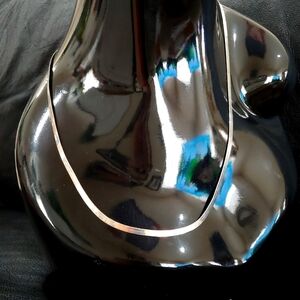 925 Silver Herringbone Chain, 21", Made In Italy